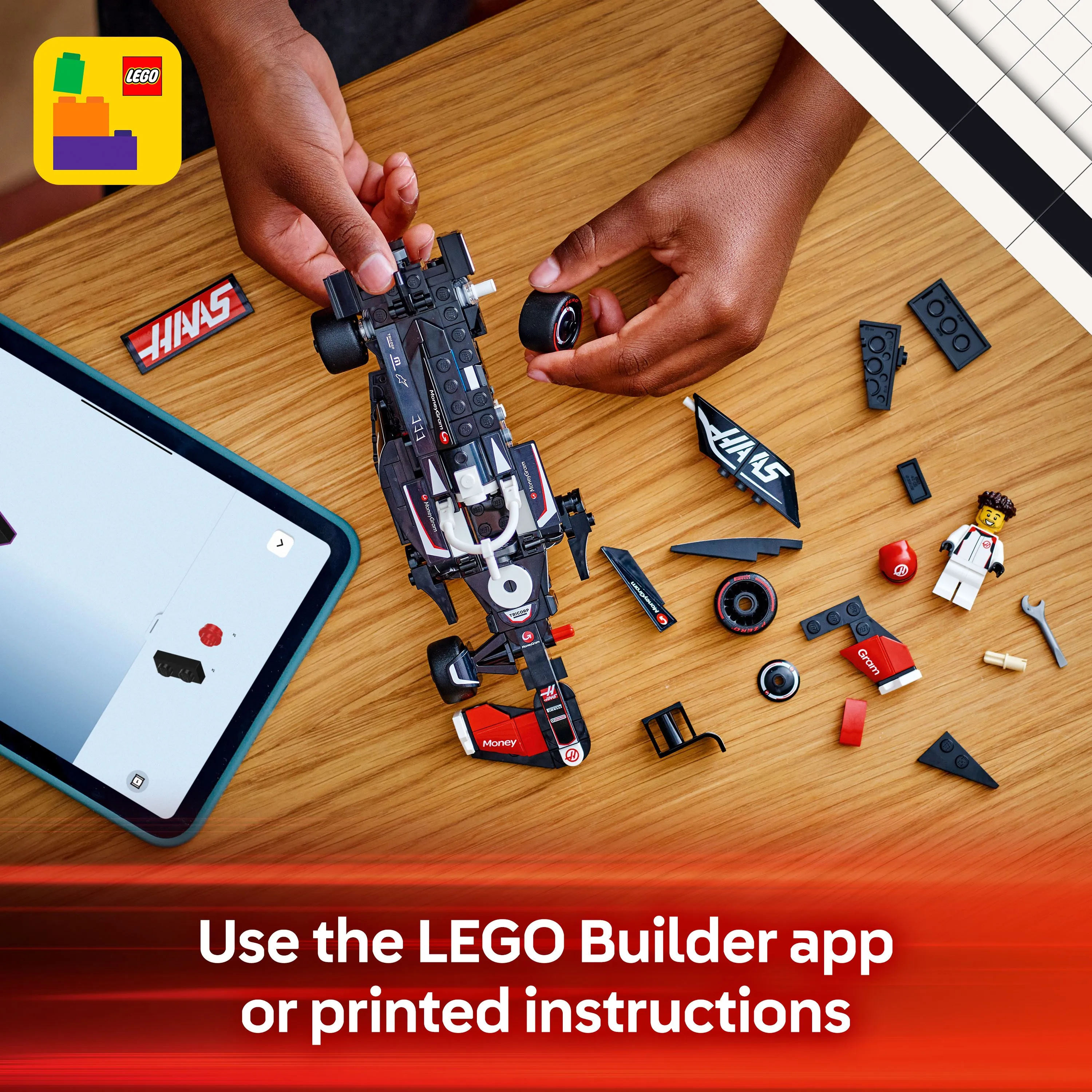 LEGO Speed Champions MoneyGram Haas F1 Team VF-24 Racerbil 77250