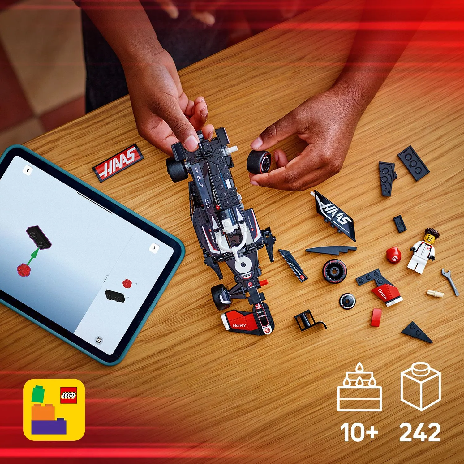 LEGO Speed Champions MoneyGram Haas F1 Team VF-24 Racerbil 77250