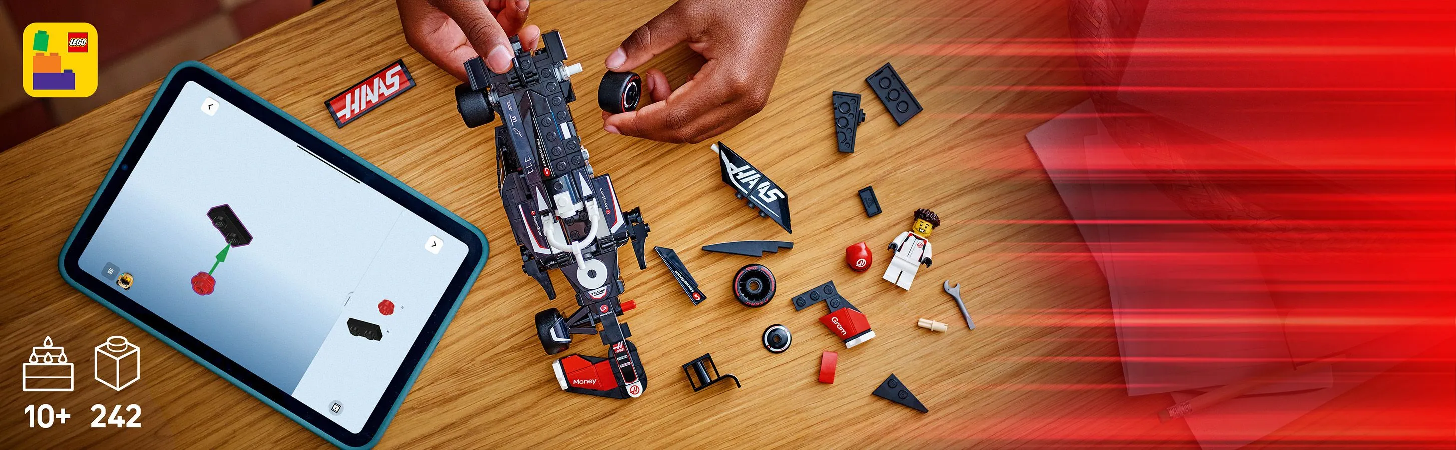 LEGO Speed Champions MoneyGram Haas F1 Team VF-24 Racerbil 77250