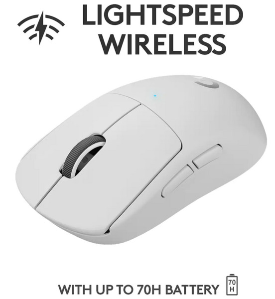 Logitech PRO X SUPERLIGHT -langaton pelihiiri, valkoinen