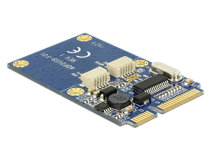 Delock Module MiniPCIe I/O full size 2 x USB 2.0 Type-A female