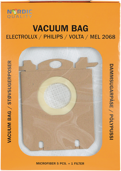 MEL 2068 Pölynimuripussit (S-bag), 5 kpl. + 1 suodatin