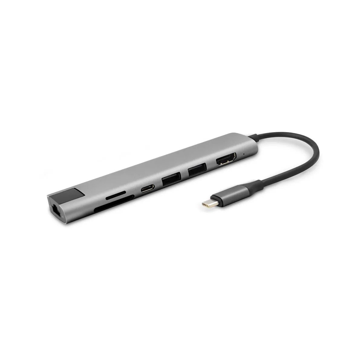 Epico 7in1 Multimedia Hub 8K with USB-C connector - space gray