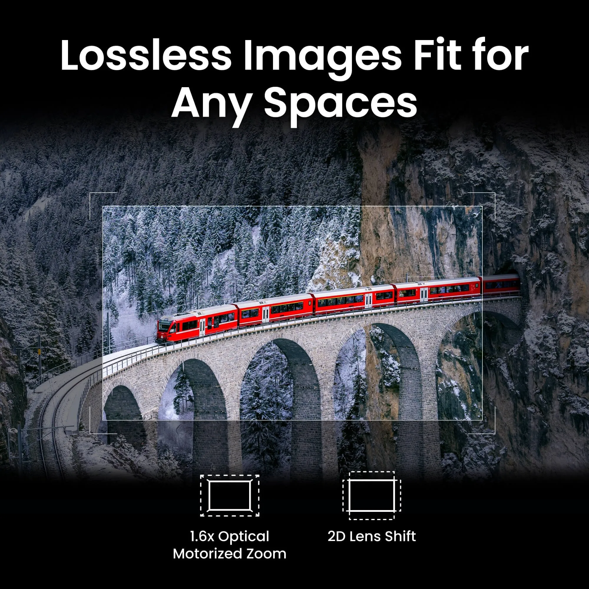 BenQ W5850 DLP 4K UHD 2600 ANSI lm Laser Projector, Black