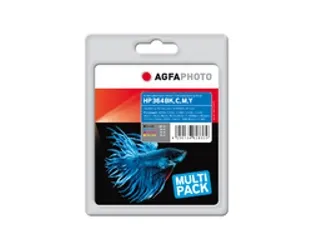 AGFAPHOTO HP No. 364 APHP364SET -mustekasettipakkaus, musta/syaani/magenta/keltainen, 4 kpl