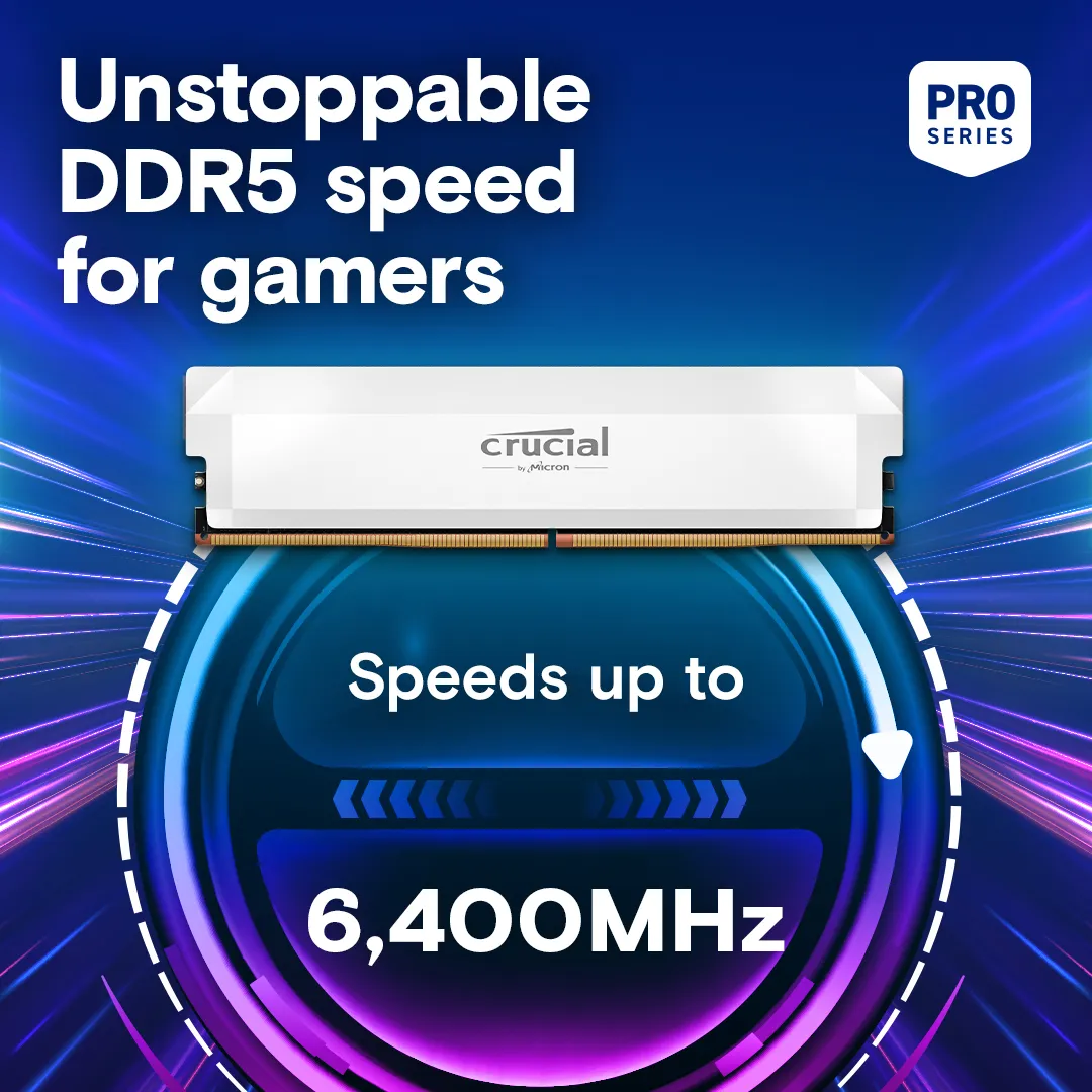 Crucial Pro OC 64GB Kit2 DDR5-6000 U Wht