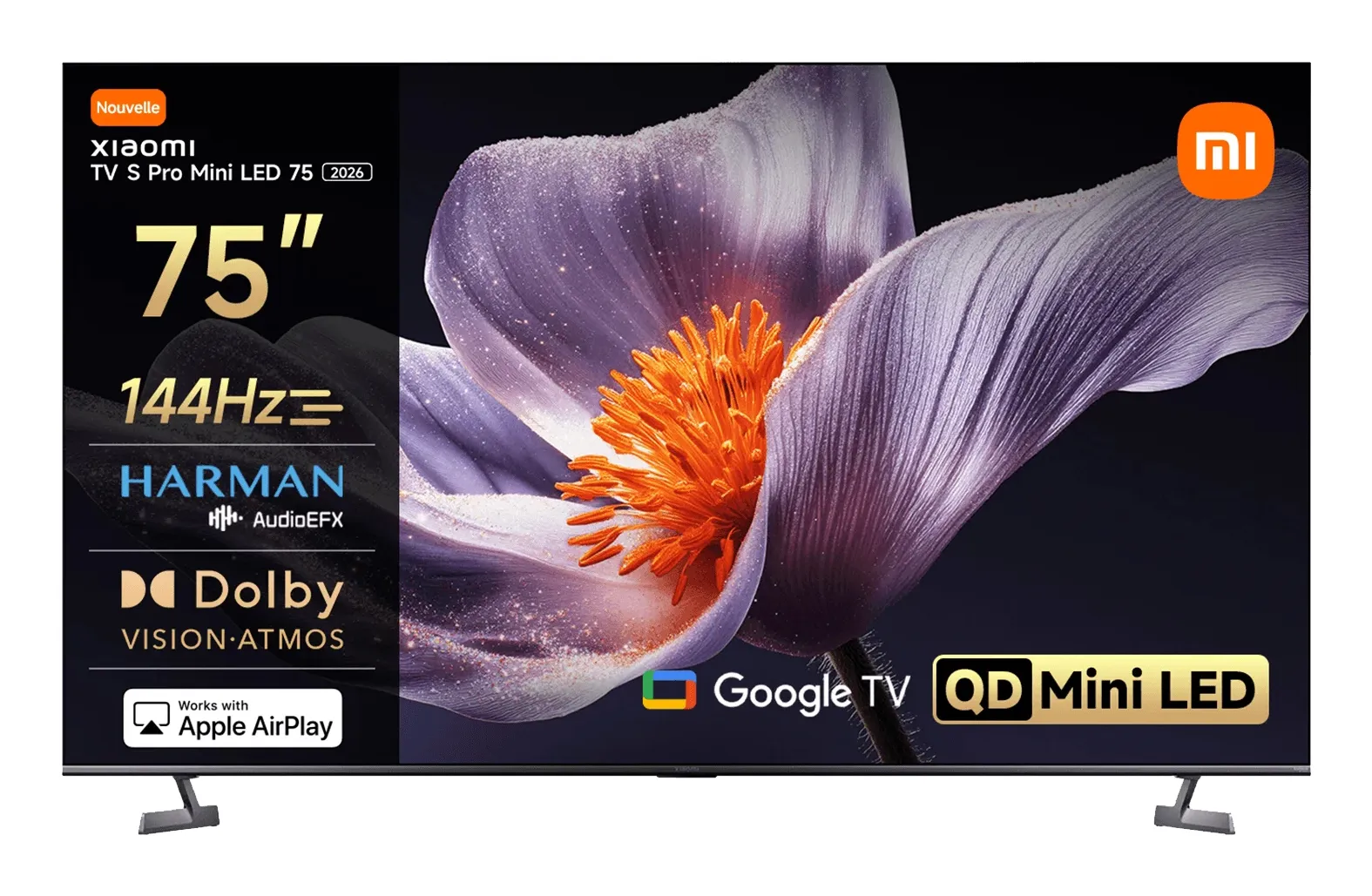 Xiaomi TV S Pro 75" 4K Mini LED Android TV, 144 Hz, HDR10+, gr&aring;