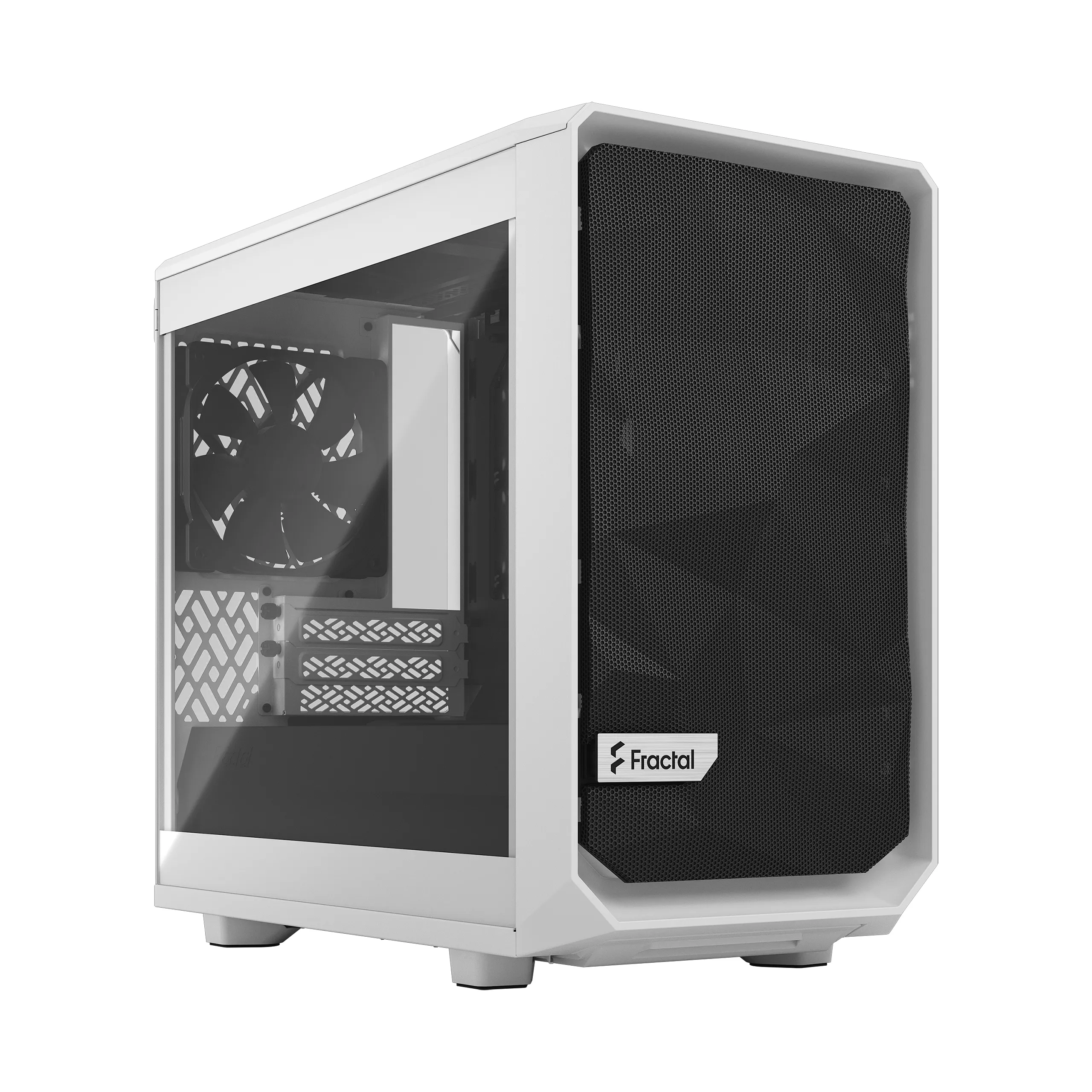 Fractal Design Meshify 2 Nano - Mini Tower case with window, White / Clear Tint