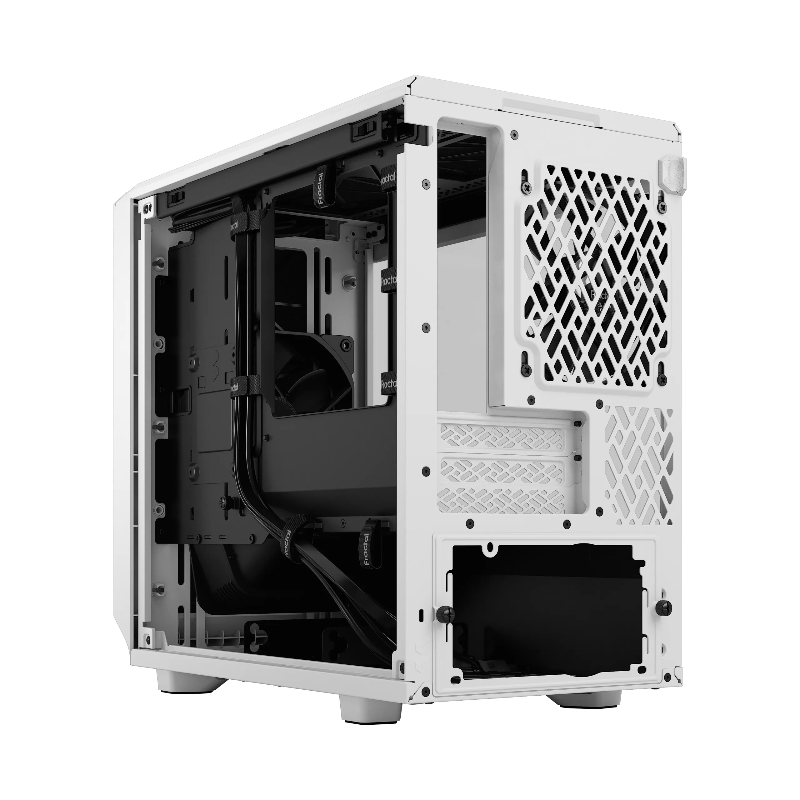 Fractal Design Meshify 2 Nano - Mini Tower case with window, White / Clear Tint