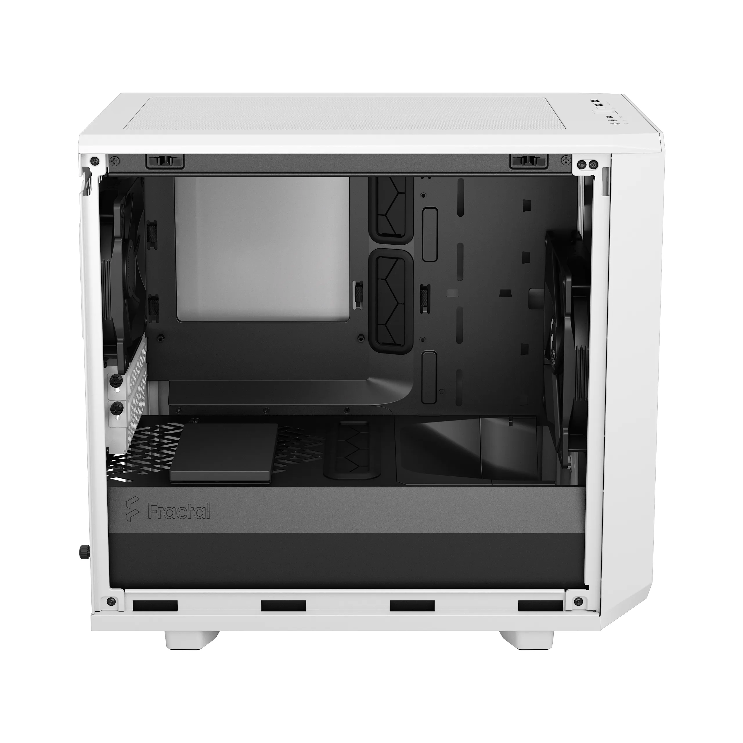 Fractal Design Meshify 2 Nano - Mini Tower case with window, White / Clear Tint