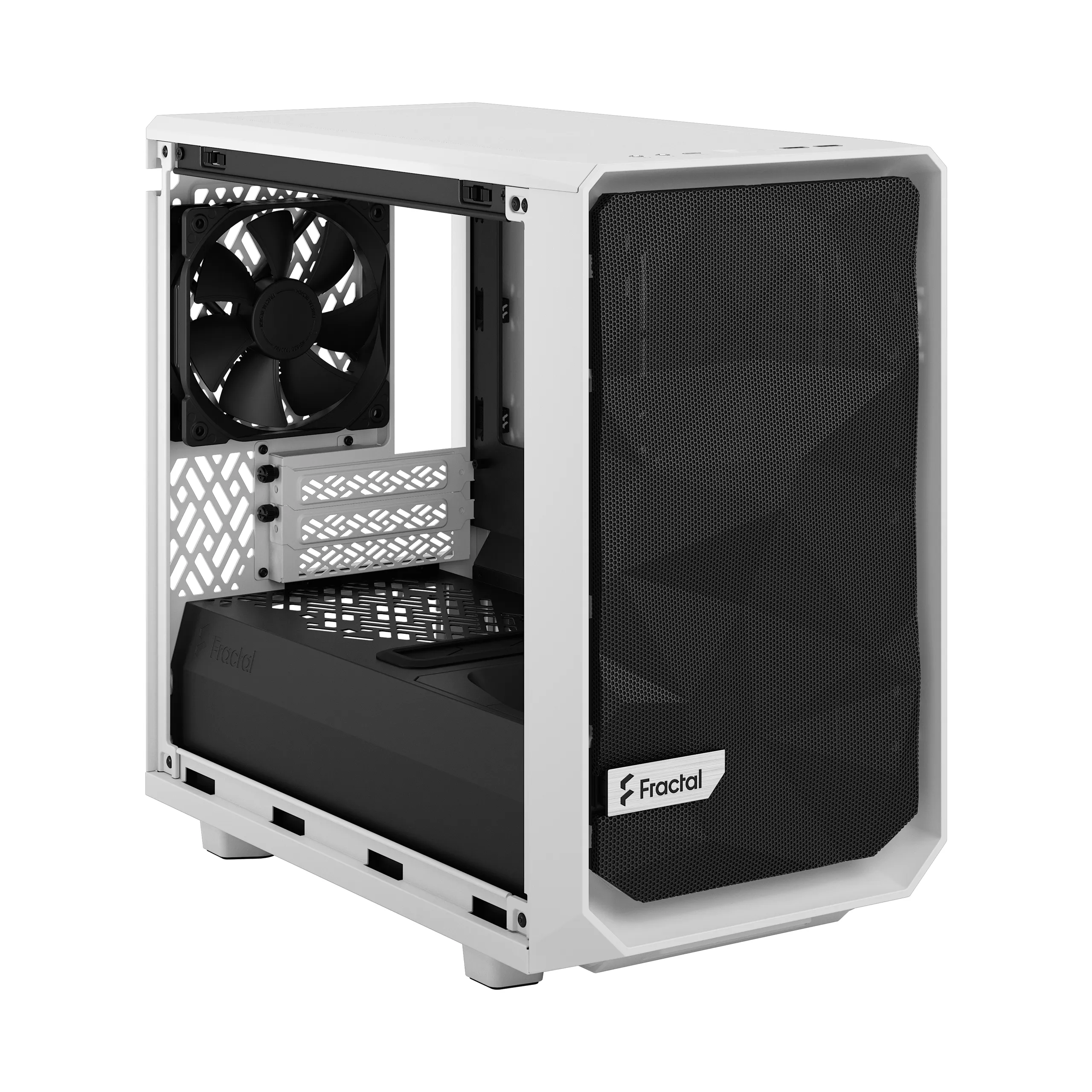 Fractal Design Meshify 2 Nano - Mini Tower case with window, White / Clear Tint