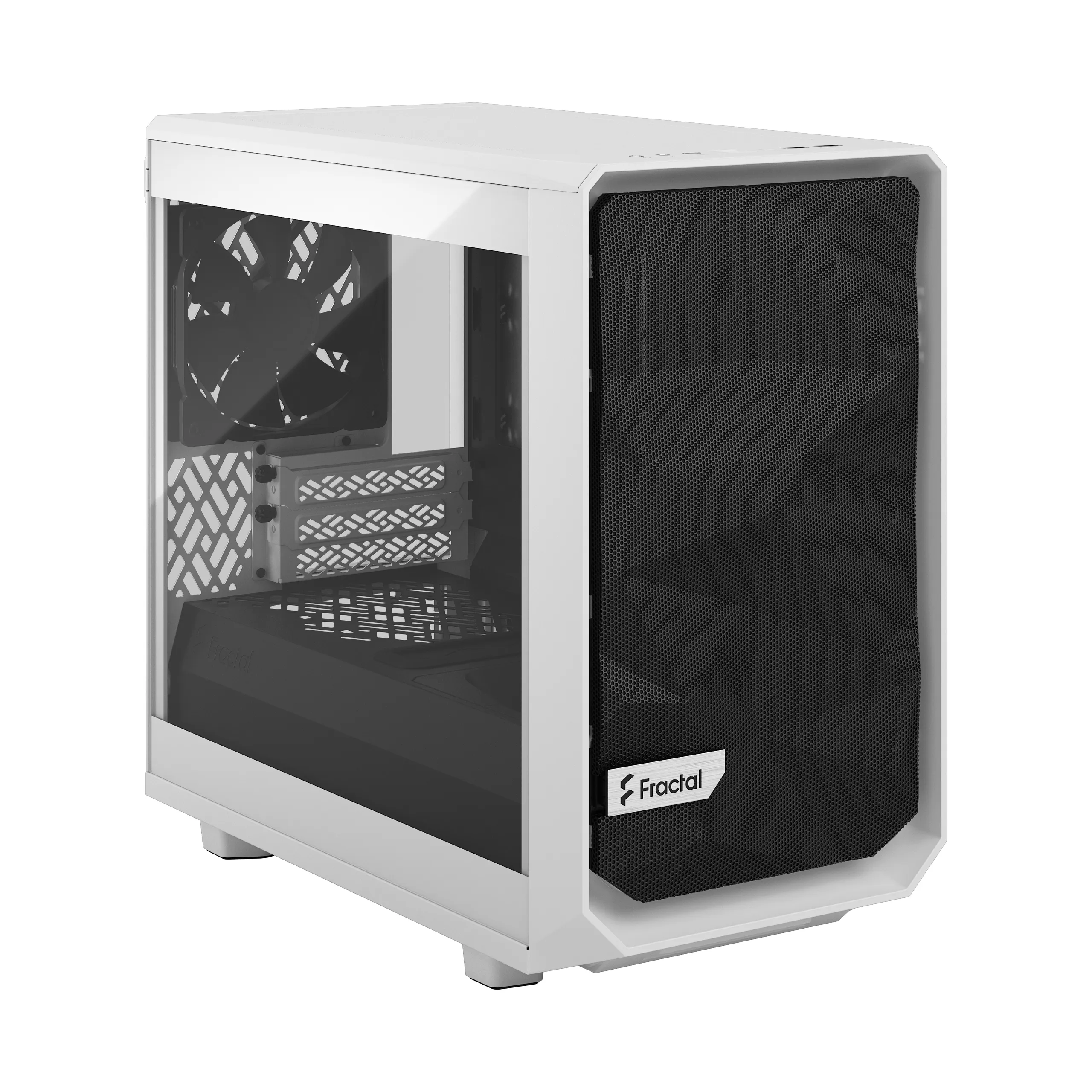 Fractal Design Meshify 2 Nano - Mini Tower case with window, White / Clear Tint