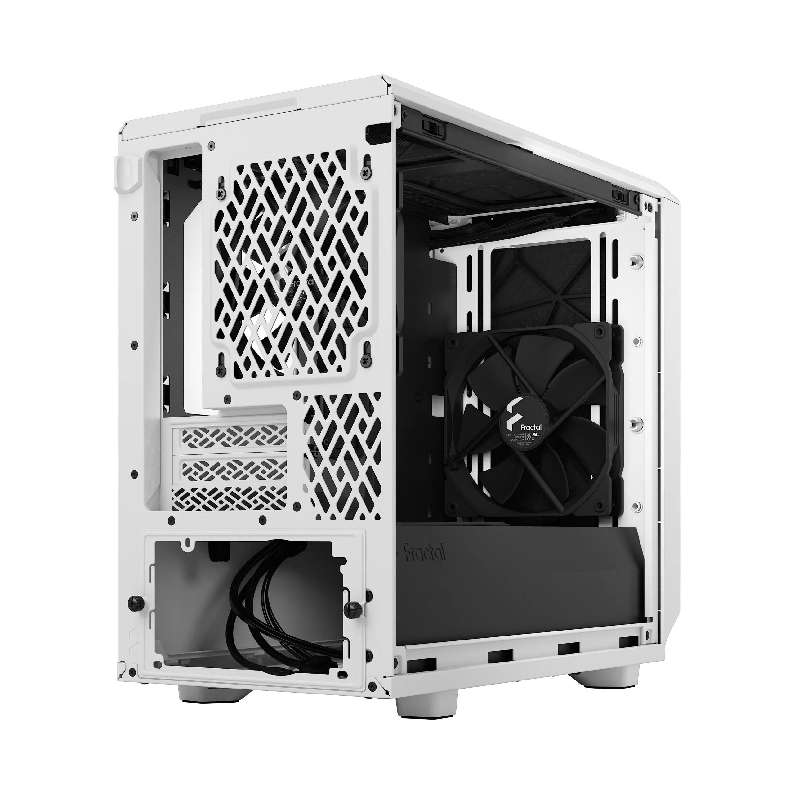 Fractal Design Meshify 2 Nano - Mini Tower case with window, White / Clear Tint