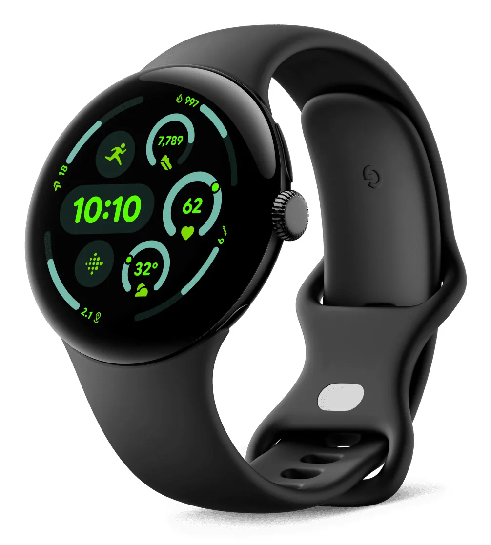 Google Pixel Watch 3 (45mm) WiFi -älykello, obsidian