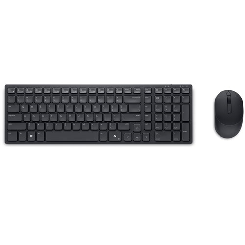 Dell KM555 Silent Wireless Ergonomic Keyboard and Mouse, Black