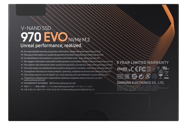 Samsung 250GB 970 EVO, PCIe, 3400/1500 MB/s - SSD M.2