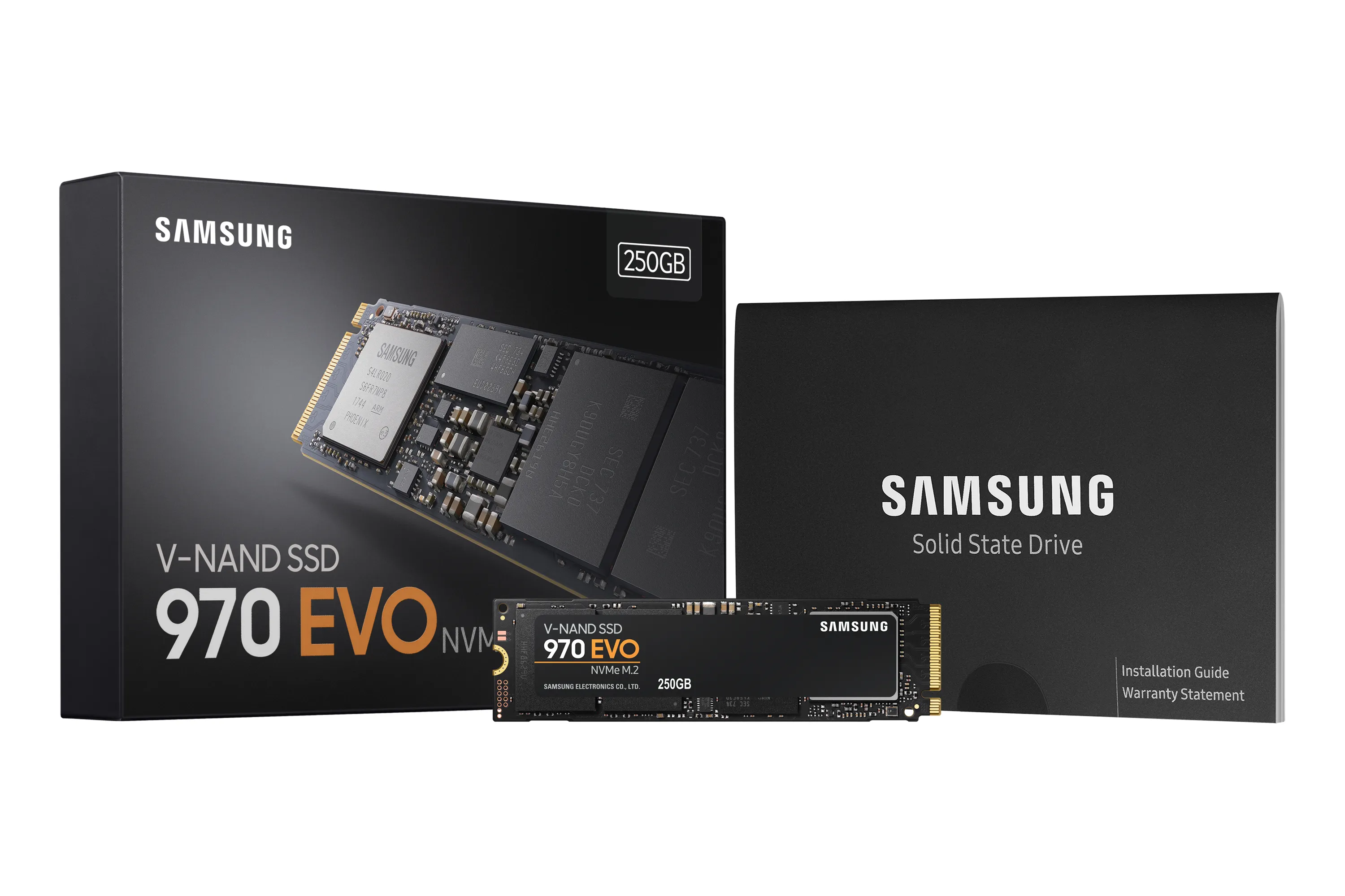 Samsung 250GB 970 EVO, PCIe, 3400/1500 MB/s - SSD M.2