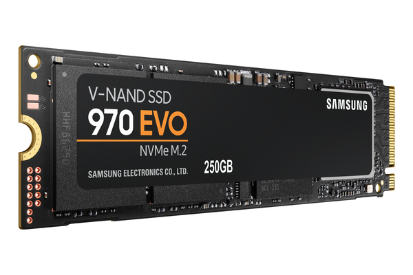 Samsung 250GB 970 EVO, PCIe, 3400/1500 MB/s -SSD-levy M.2