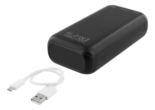 Deltaco 30000mAh, USB-C, 2x USB-A - Powerbank, Black