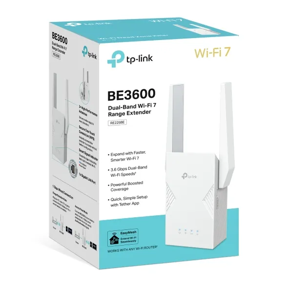 TP-Link RE225BE BE3600 - R&auml;ckviddsf&ouml;rl&auml;ngare, vit