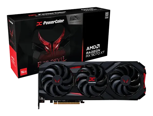 Powercolor Radeon RX 9070 XT Red Devil Special Edition OC 16 Gt -n&auml;yt&ouml;nohjain