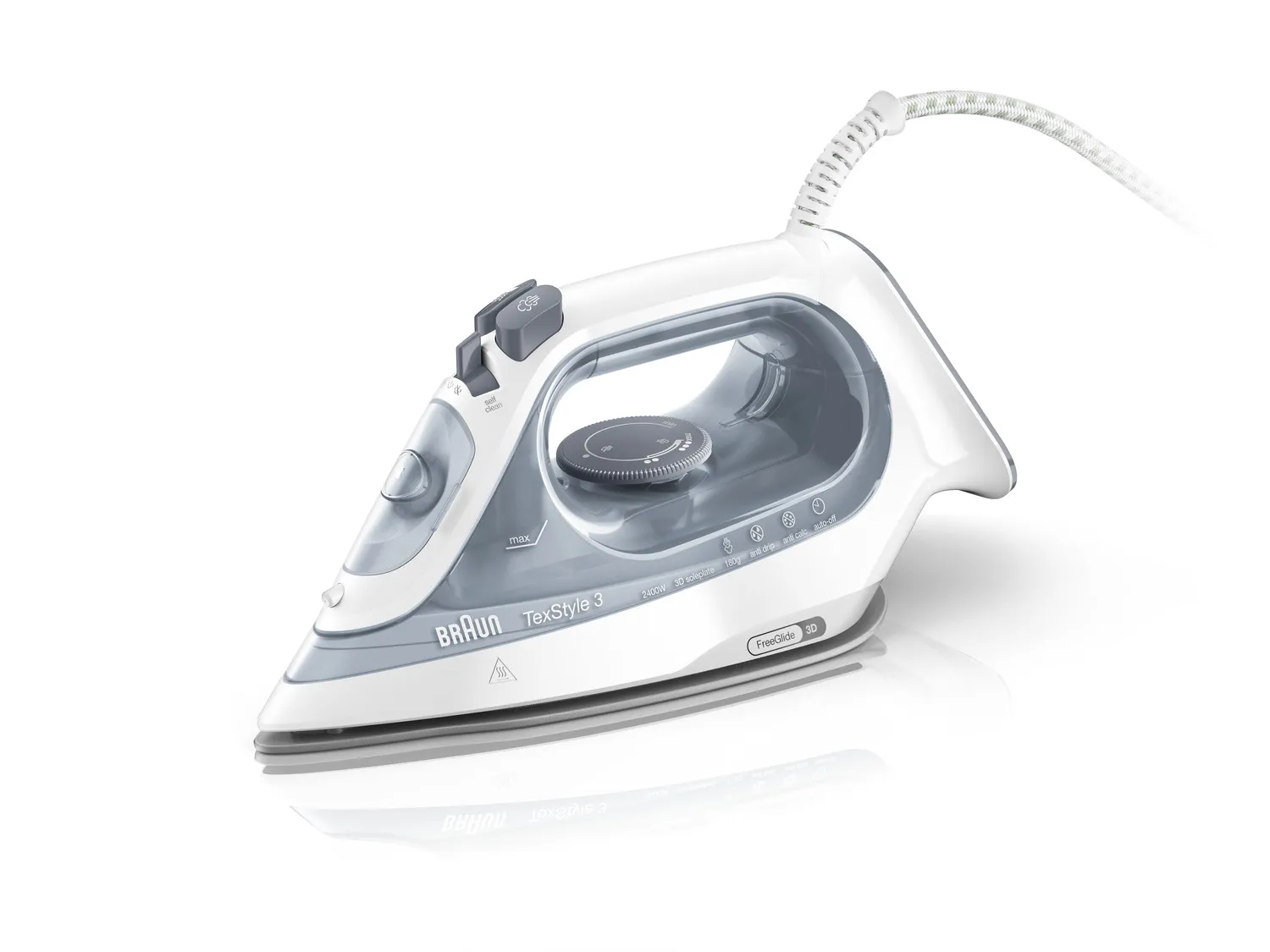 Braun TexStyle 3 SI 3054 GY, steam iron (white/grey)