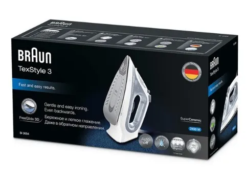Braun TexStyle 3 SI 3054 GY, steam iron (white/grey)