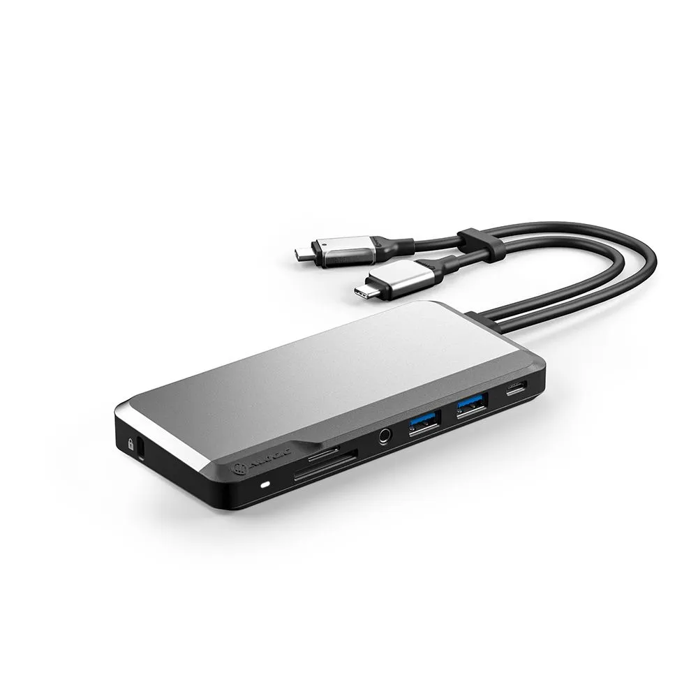 ALOGIC Dual USB-C Super Hub 10-in-1-hub Dual HDMI 4K@60Hz &ndash; Space Grey