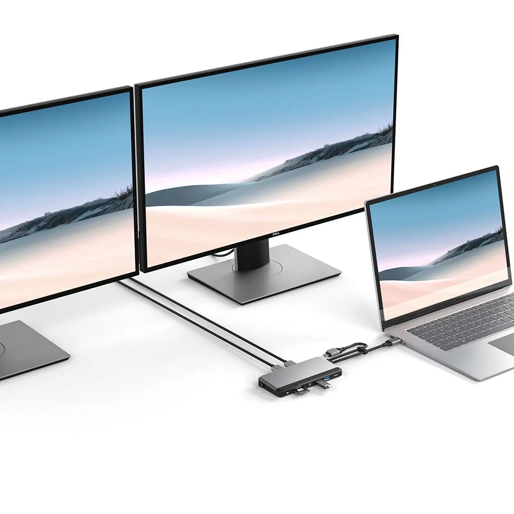 ALOGIC Dual USB-C Super Hub 10-in-1-hub Dual HDMI 4K@60Hz &ndash; Space Grey