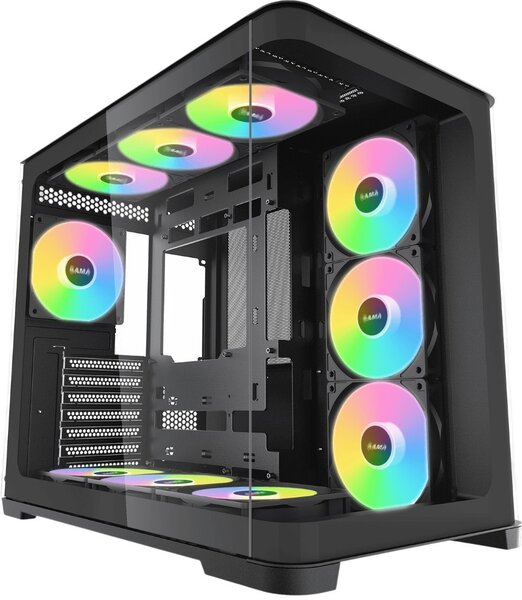 SAMA V60 Midi-Tower Case with window, Black