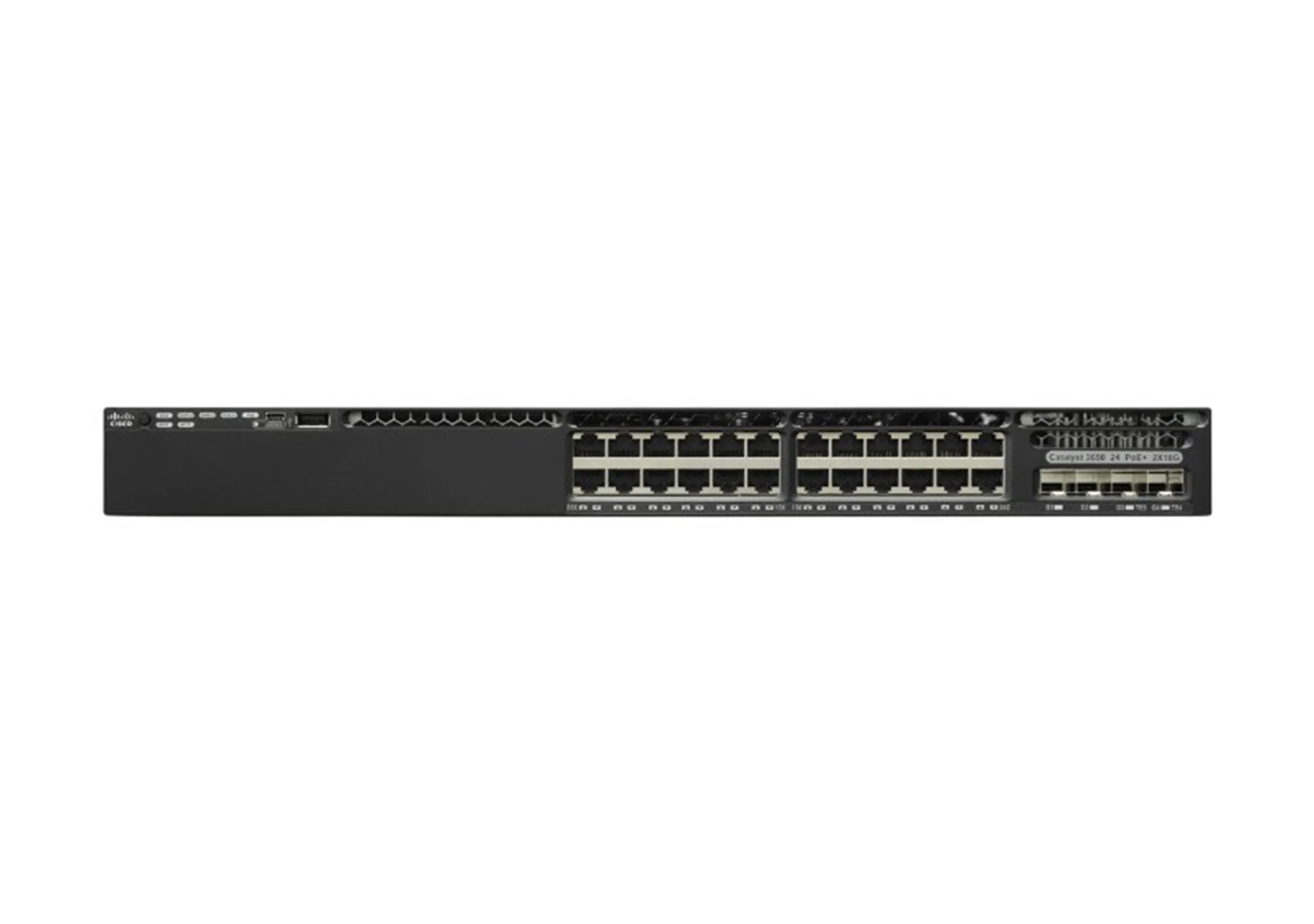 Cisco Catalyst 3650-24PS-L - Kytkin - Hallinnoitu - 24 x 10/100/1000 (PoE+) + 4 x SFP - ty&ouml;p&ouml;yt&auml;, r&auml;kkiin asennettava - PoE+ (390 W)