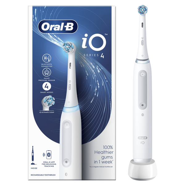 Oral-B iO4 -s&auml;hk&ouml;hammasharja, valkoinen