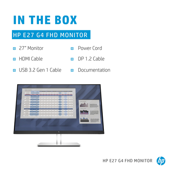 HP 27" E-Series E27 G4 Full HD, IPS - monitor