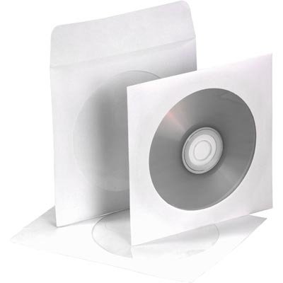 Pappersficka f&ouml;r CD-skivor, 50-pack