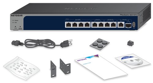 NETGEAR MS510TX - Kytkin - L3 Lite - smart - 4 x 10/100/1000 + 2 x 100/1000/2.5G/5G + 2 x 100/1000/2.5G - ty&ouml;p&ouml;yt&auml;, r&auml;kkiin asennettava