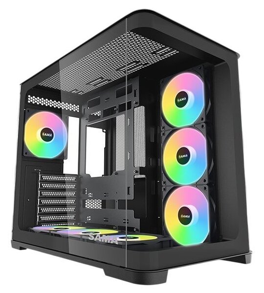 SAMA V60 Midi-Tower Case with window, Black