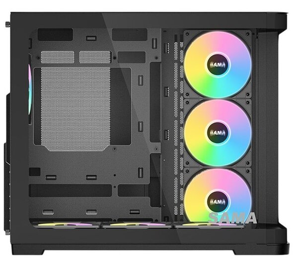 SAMA V60 Midi-Tower Case with window, Black