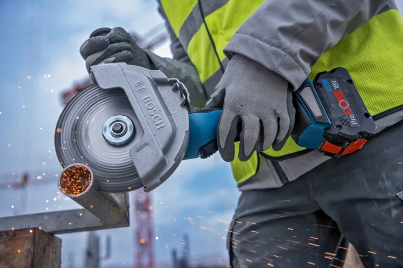 Bosch cordless angle grinder BITURBO GWS 18V-180 P Professional solo, 180mm (blue/black, without battery and charger, incl. 3 cutting discs, in L-BOXX)