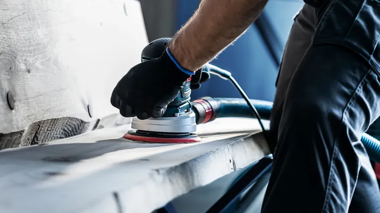 Bosch Expert M480 network structure sanding sheet set O 150mm, K80 / 120 / 180 (7 pieces, incl. Pad Saver, for eccentric sanders)