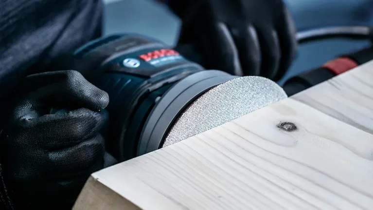 Bosch Expert M480 network structure sanding sheet set O 150mm, K80 / 120 / 180 (7 pieces, incl. Pad Saver, for eccentric sanders)