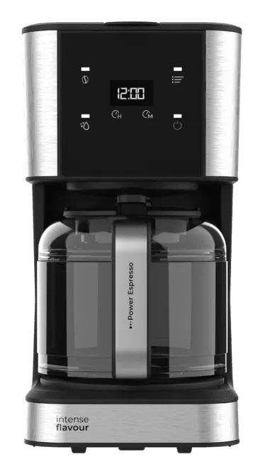 CECOTEC Coffee 66 Drop &amp; Touch 12 koppar kaffebryggare, svart, rostfritt st&aring;l