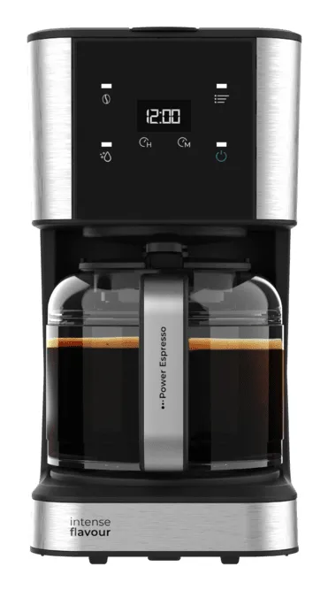 CECOTEC Coffee 66 Drop &amp; Touch 12 koppar kaffebryggare, svart, rostfritt st&aring;l