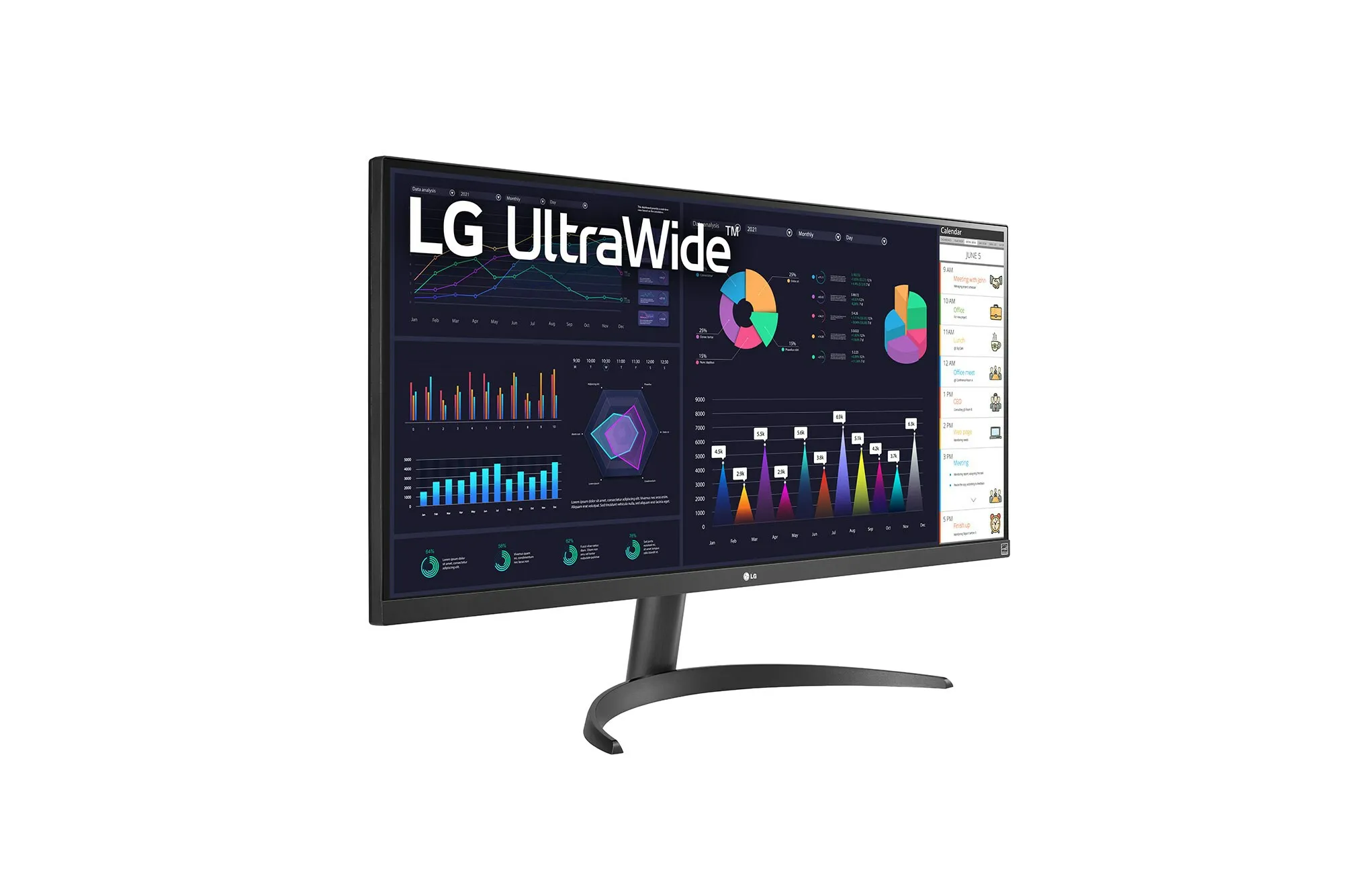 LG 34WQ500-B 34&quot; UWFHD, IPS -n&auml;ytt&ouml;