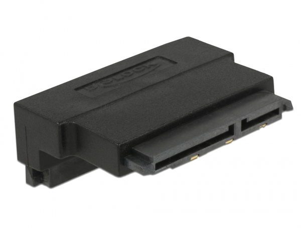 Adapter SATA 22 pin receptacle with latch to plug - angled up