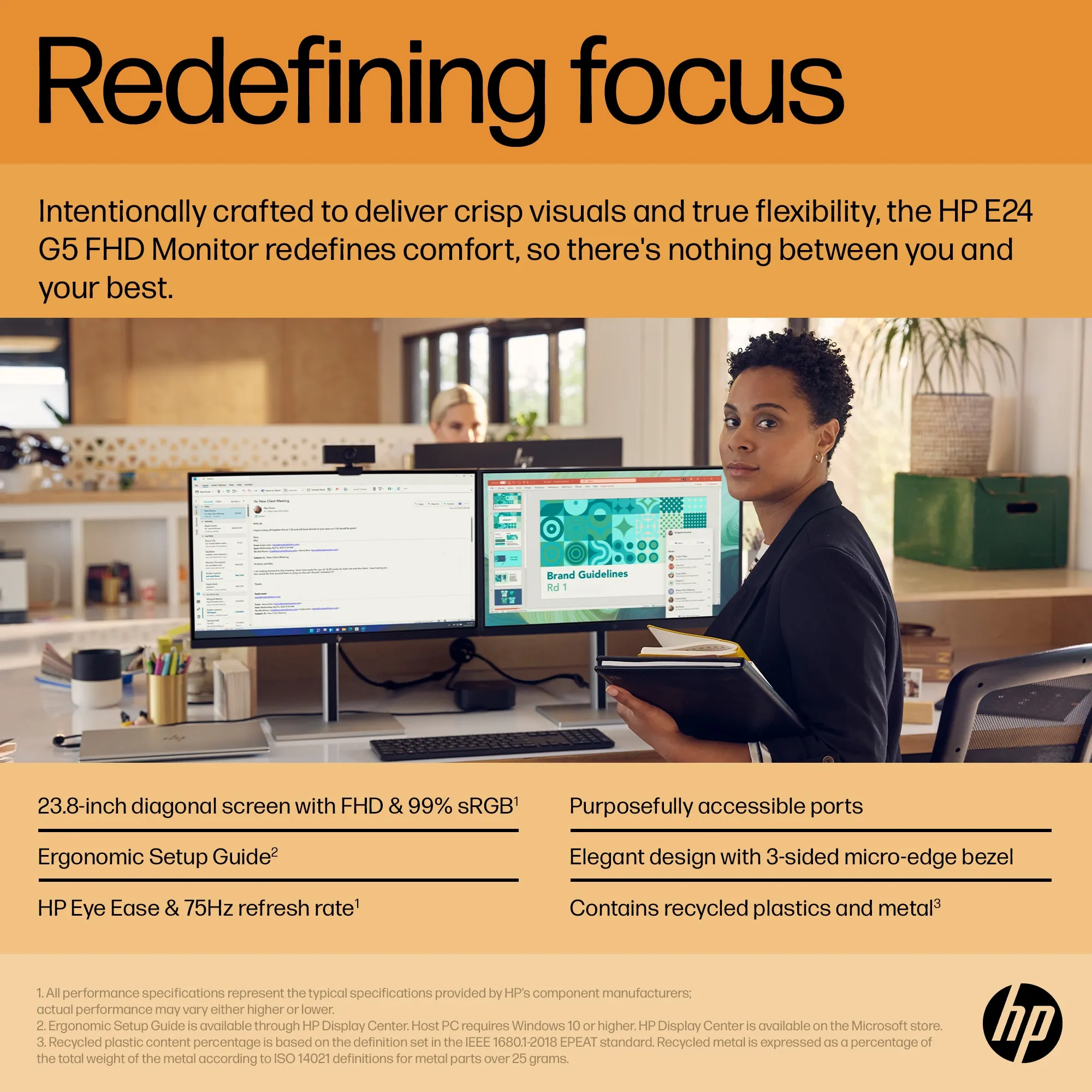 HP 24&quot; E-Series E24 G5 Full HD, IPS - monitor