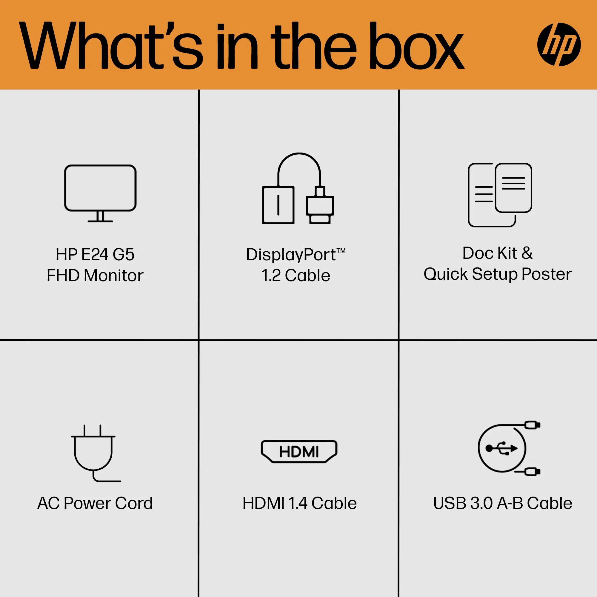 HP 24&quot; E-Series E24 G5 Full HD, IPS - monitor