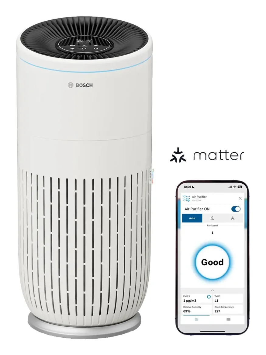 Bosch Air 6000 i Air Purifier, 600 m&sup3;/h, 125 m&sup2;, White