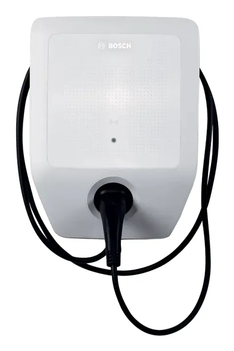 Bosch Wallbox Solar Max 11 kW 3-phase Electric Vehicle Charging Station, White, 7.5 m