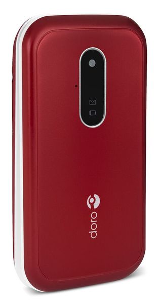 Doro 6621 - mobiltelefon, r&ouml;d, vit