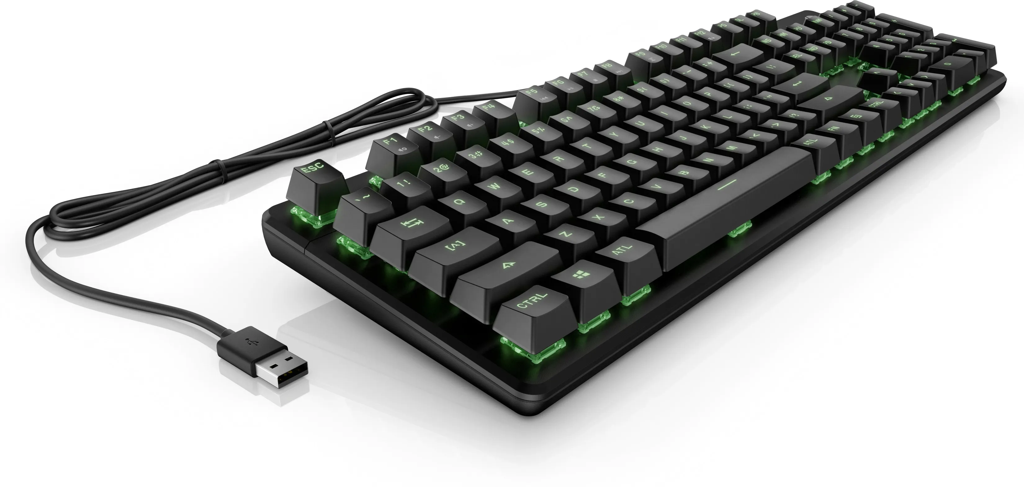 HP Pavilion 550 Mechanical Gaming Keyboard, Red Hybrid, Black